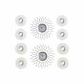 Miniatyrbillede 1 af 3: Ur DKD Home Decor Sølv Champagne polypropylen Spejl (5 pcs) (2 pcs)