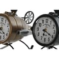 Miniatyrbild 2 av 4: Asztali óra Home ESPRIT Svart Gyllene PVC Metall Loft 18 x 23 x 24 cm (2 antal)
