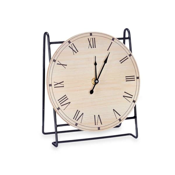 Stalinis laikrodis Musta Metalli Puu MDF 19 x 21 x 9 cm (6 osaa)