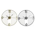 Miniatyrbillede 1 af 3: Vægur DKD Home Decor Sort Gylden Metal Moderne 45 x 3 x 45 cm (2 enheder)
