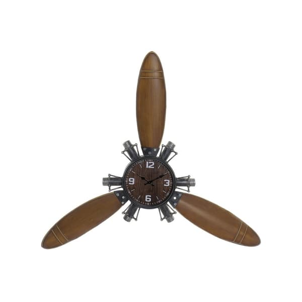 Vægur Home ESPRIT Brun Sort Metal Træ MDF Vintage 121 x 7 x 106 cm