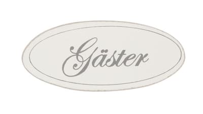 Dörrskylt "Gäster"