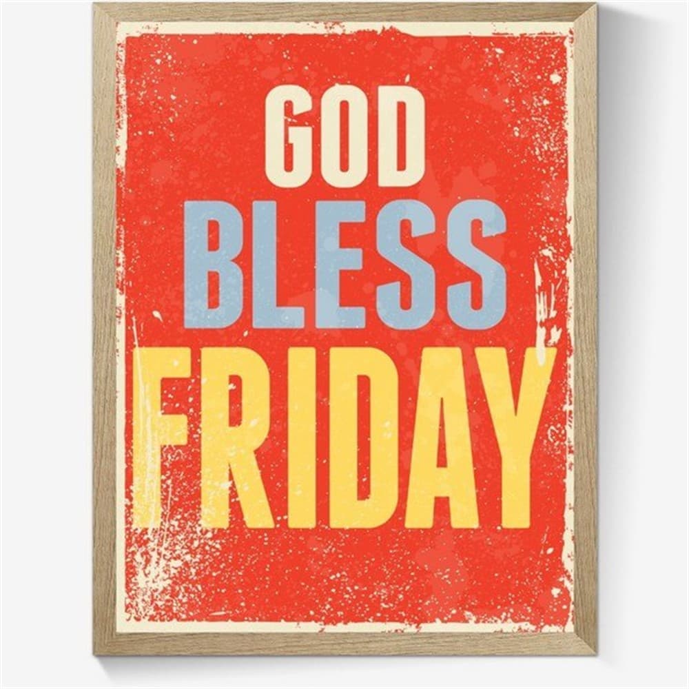 Plakat - God bless Friday
