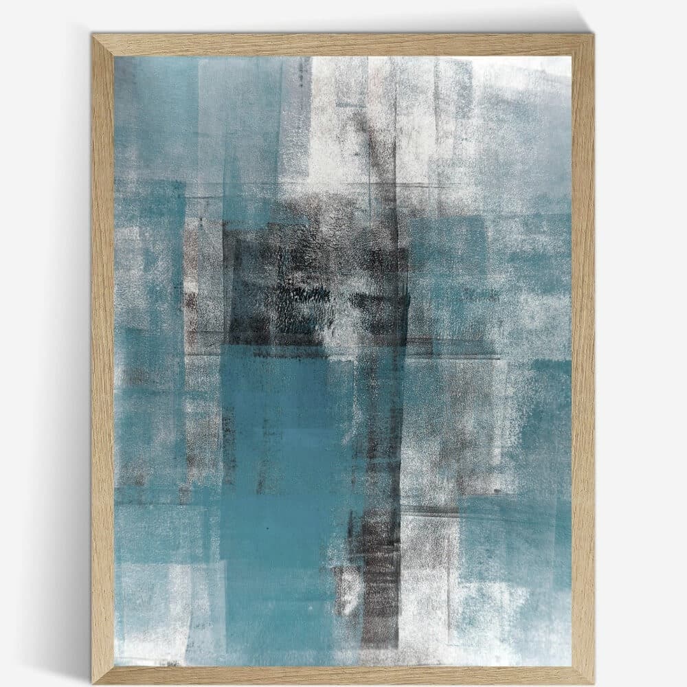 Plakat - Abstract teal/black