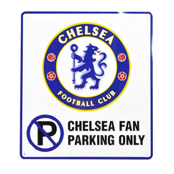 Chelsea FC Official Football Crest No Parking Sign White/Blue One Size