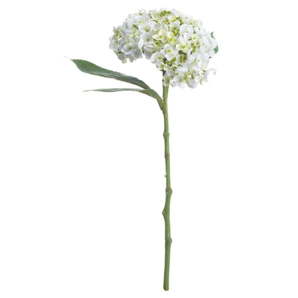 Hill Interiors Kunstige blondehattehortensia-stel Whiite One Size
