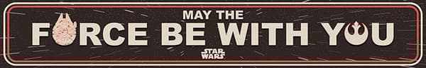 Star Wars (May The Force Be With You) - Exklusivt tryck på trä.13 x 80cm
