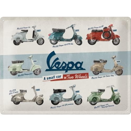 Metallskylt 30×40 cm Vespa Models