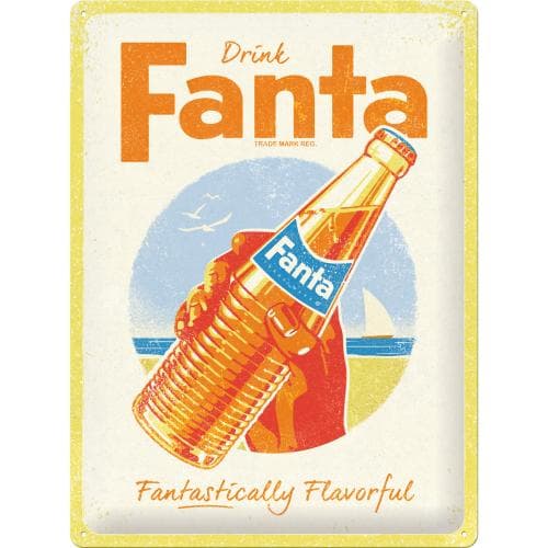Metallskylt 30×40 cm Fanta – Bottle - Beach Special