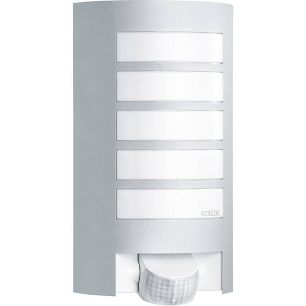 Steinel L 12 S 657918 Utomhusväggbelysning med rörelsedetektor Lågenergilampa, LED E27 60 W Silver