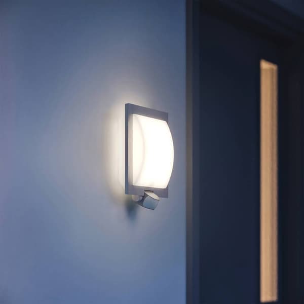 Steinel L20 S 566814 Utomhusväggbelysning med rörelsedetektor Lågenergilampa, LED E27 60 W Silver