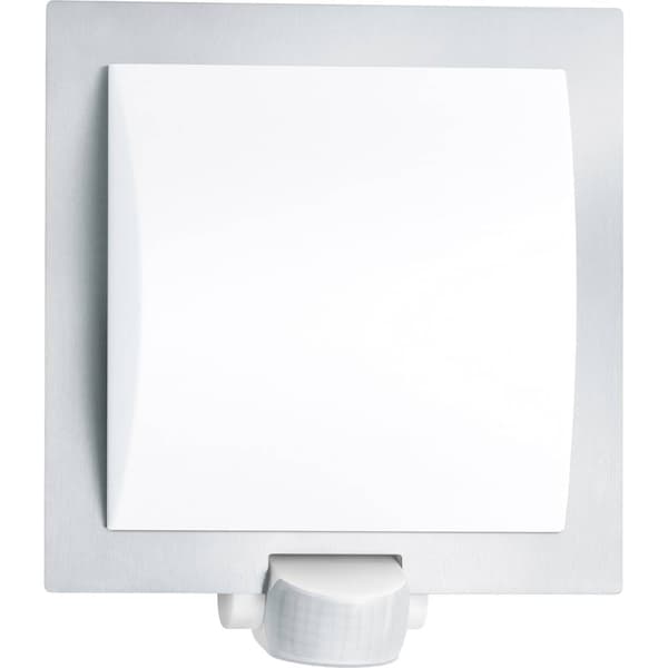 Steinel L20 S 566814 Utomhusväggbelysning med rörelsedetektor Lågenergilampa, LED E27 60 W Silver Vit