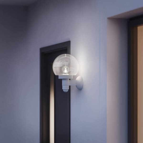 Steinel L 115 S 657413 Utomhusväggbelysning med rörelsedetektor Lågenergilampa, LED E27 60 W Vit