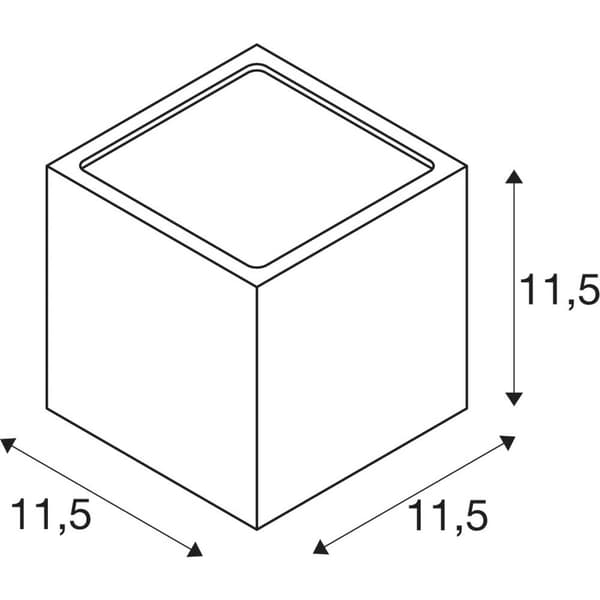 SLV Sitra Cube 232535 Utomhusväggbelysning Lågenergilampa, LED GX53 18 W Antracit