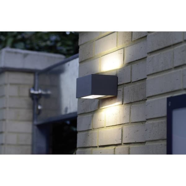 ECO-Light Gemini 1891 S GR LED-utomhusväggbelysning LED LED fast installerad 9 W Antracit
