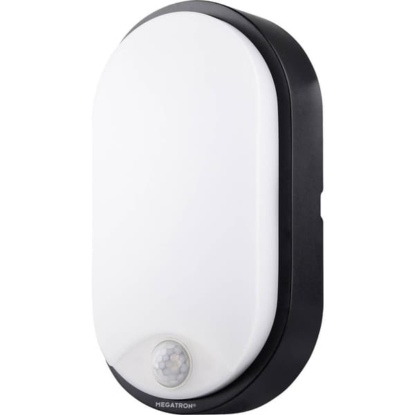 Megatron Bulka MT69041 LED-utomhusväggbelysning med rörelsedetektor 10 W Svart