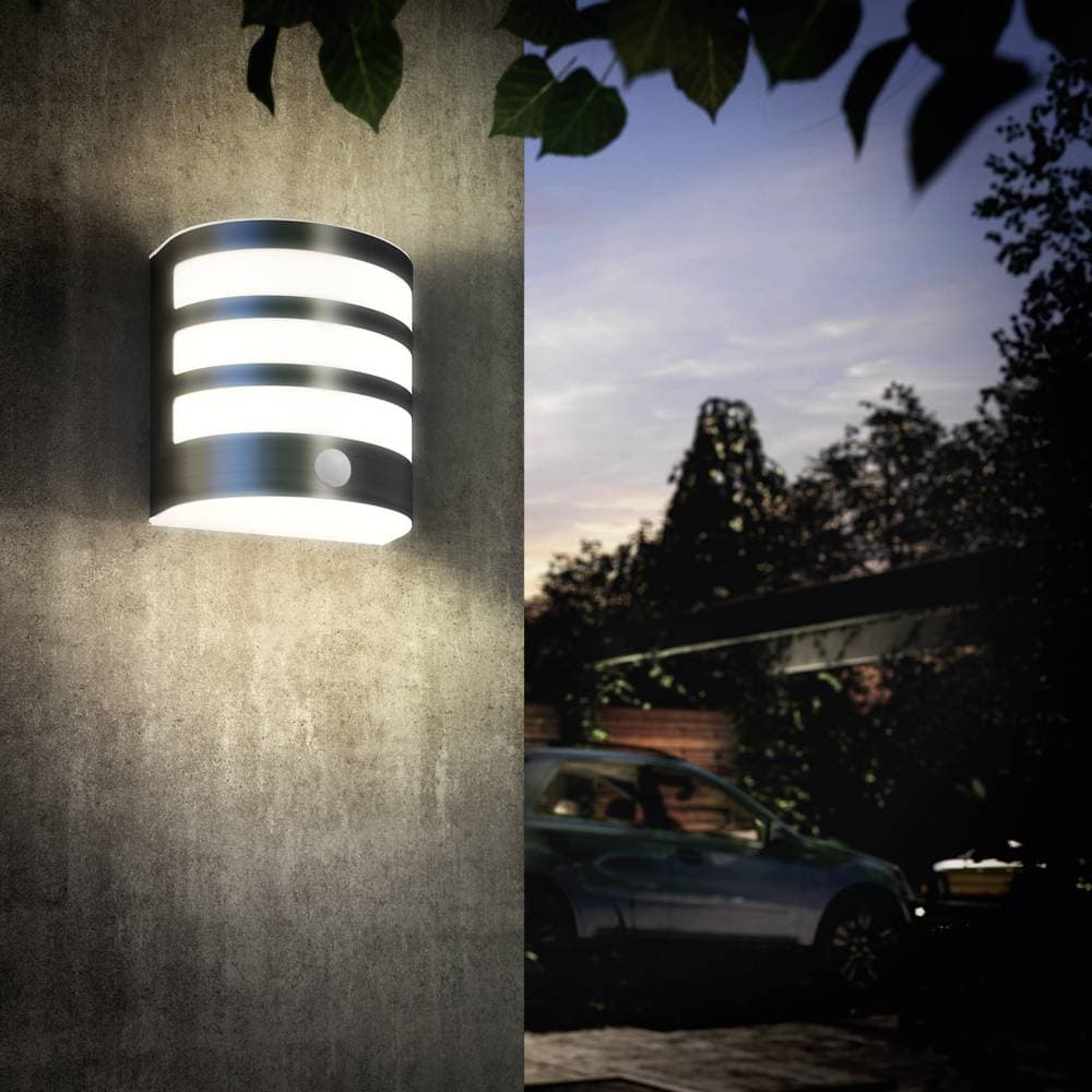 LED-utomhusväggbelysning med rörelsedetektor Philips Lighting Calgary 173154716 N/A Max. effekt: 3 W Varmvit N/A