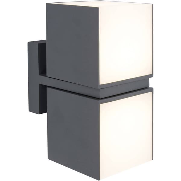 Lutec CUBA 5193801118 LED-utomhusväggbelysning Antracit Grå