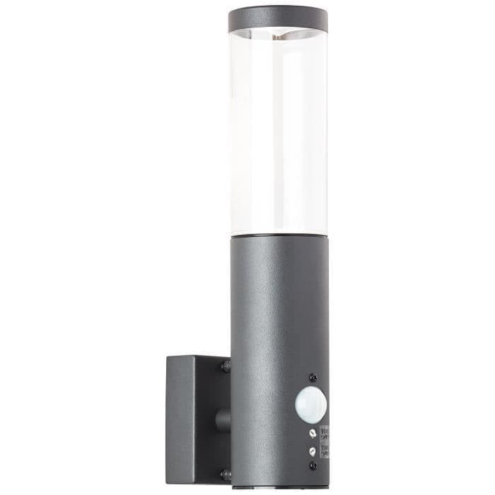 BRILLIANT LED-vägglampa utomhus med Bergen-detektor - 29,2x11x6 cm - Antracit
