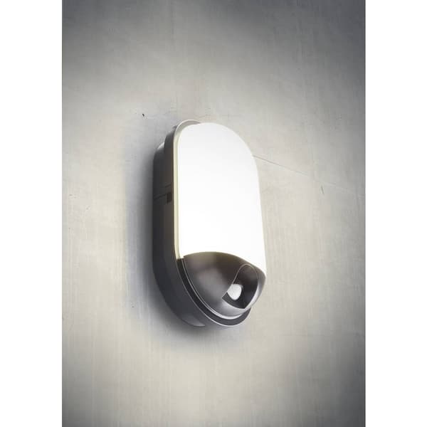 Heitronic TOLEDO 500648 LED-utomhusväggbelysning med rörelsedetektor LED fast installerad 20 W LED Svart