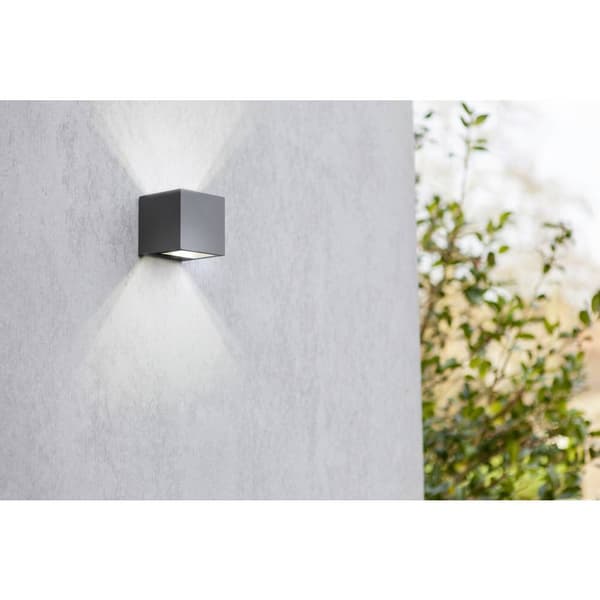 Lutec GEMINI 5189114118 LED-utomhusväggbelysning Antracit