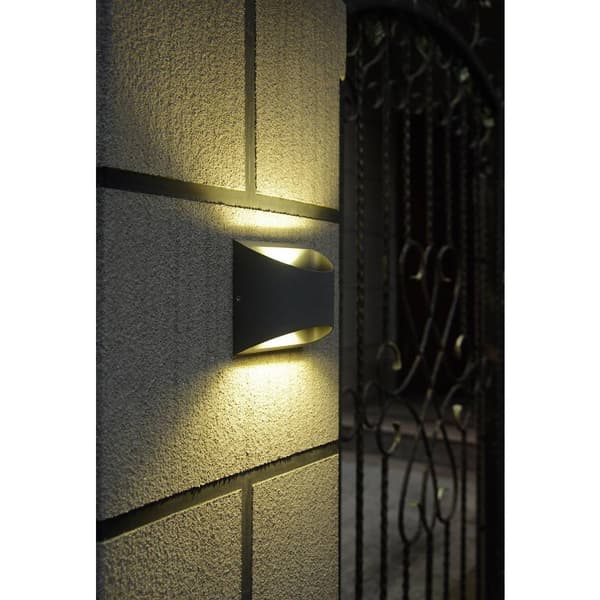 Lutec Bonn AL5006 GR SMD LED-utomhusväggbelysning 7.5 W Antracit