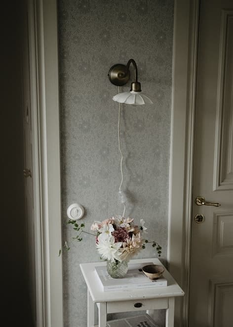 Wall Lamp Gustav White/Antique Brass