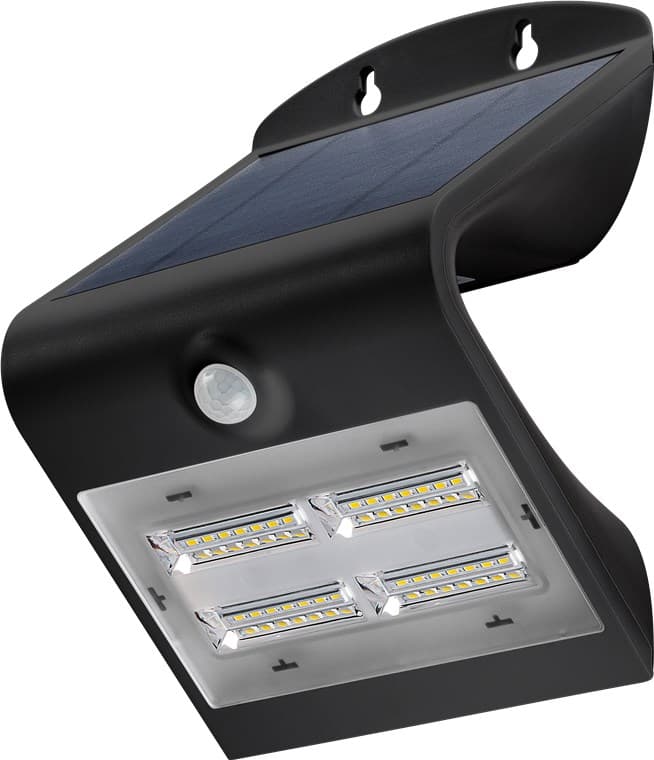 LED soldriven vägglampa med rörelsedetektor, 3.2 W
