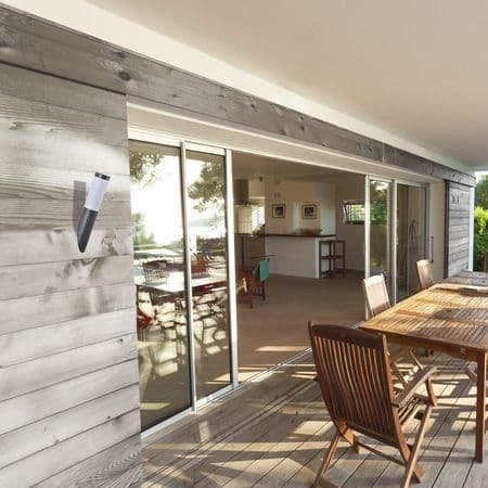 COREP - Vägglampa utomhus - Rostfritt stål - E27-20W - Antracit