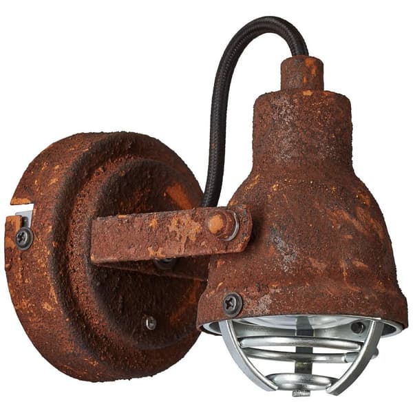 BRILLIANT lampa Bente väggfärg rostfärgad | 1x PAR51, GU10, 4W, lämplig för reflektorlampor (ingår inte) | Skala A ++ till E | Svängbart huvud
