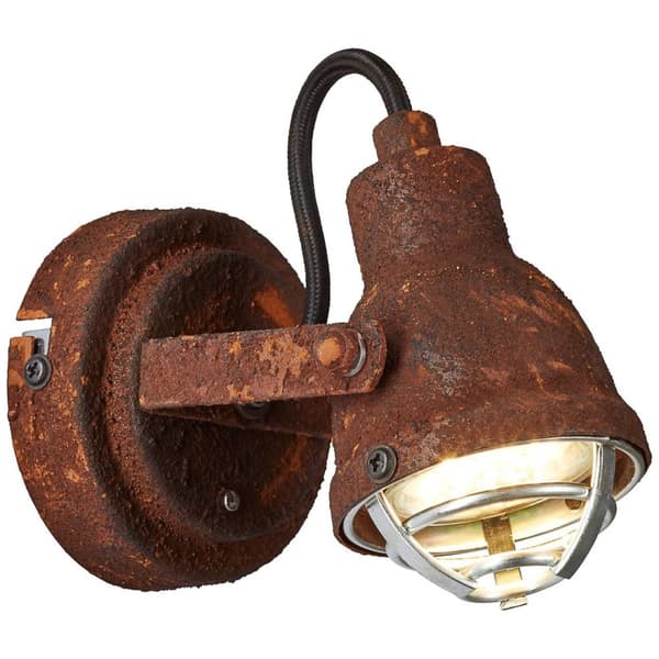 BRILLIANT lampa Bente väggfärg rostfärgad | 1x PAR51, GU10, 4W, lämplig för reflektorlampor (ingår inte) | Skala A ++ till E | Svängbart huvud