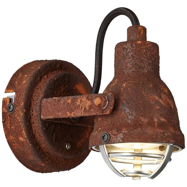 BRILLIANT lampa Bente väggfärg rostfärgad | 1x PAR51, GU10, 4W, lämplig för reflektorlampor (ingår inte) | Skala A ++ till E | Svängbart huvud