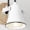 Miniatyrbillede 10 af 11: BRILLIANT lampe Frøvæg farve hvid / lyst træ | 1x PAR51, GU10, 5W, egnet til reflektorlamper (medfølger ikke) | Skala A ++ til E | Drejelige hoveder