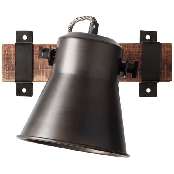 BRILLIANT lampe Plov vægmaling sort stål | 1x A60, E27, 10W, egnet til normale lamper (medfølger ikke) | Skala A ++ til E | Drejeligt hoved