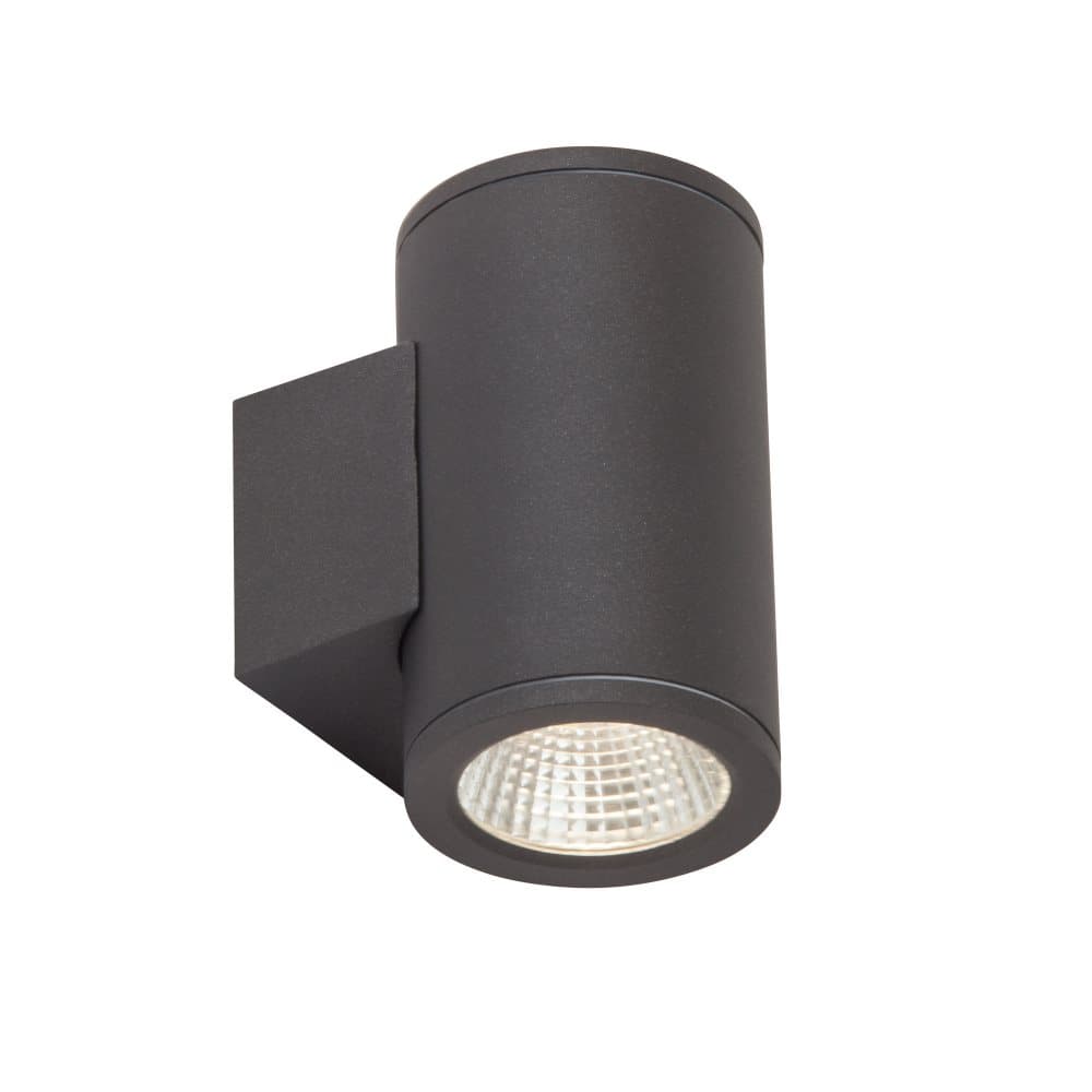 AEG lampa Argo LED-vägglampa utomhus 2-flammar antracit | 2x 6W LED integrerad (COB), (550lm, 3000K) | Skala A ++ till E | IP-skyddsklass: 54 - stänks