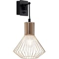 Miniatyrbild 9 av 11: BRILLIANT lampa Dalma vägglampa svart / koppar | 1x A60, E27, 60W, lämplig för normala lampor (ingår ej) | Skala A ++ till E | Med vippbrytare