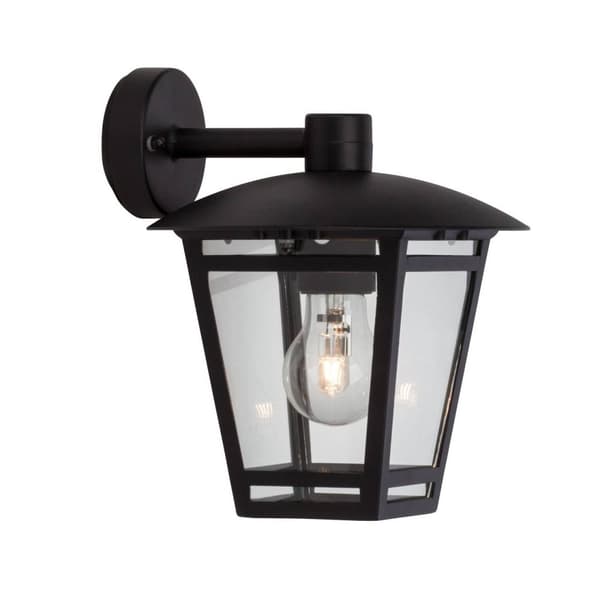 BRILLIANT lampa Riley vägglampa utomhus hängande svart | 1x A60, E27, 40W, lämplig för normala lampor (ingår ej) | Skala A ++ till E | IP-skyddsklass: