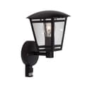 Pikkukuva 1 / 2: BRILLIANT lampuu Riley ulkoseinävalaisin seisova liiketunnistin musta | 1x A60, E27, 40W, sopii normaaleille lampuille (ei sisälly) | Asteikko A ++ E