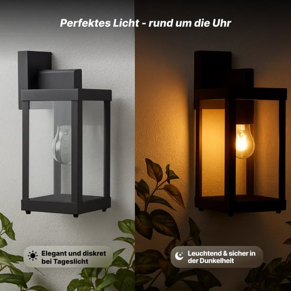 BRILLIANT lampe Gaia udendørs væglampe hængende sort | 1x A60, E27, 60W, egnet til normale lamper (medfølger ikke) | Skala A ++ til E | IP beskyttelse