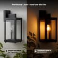 Miniatyrbillede 5 af 8: BRILLIANT lampe Gaia udendørs væglampe hængende sort | 1x A60, E27, 60W, egnet til normale lamper (medfølger ikke) | Skala A ++ til E | IP beskyttelse