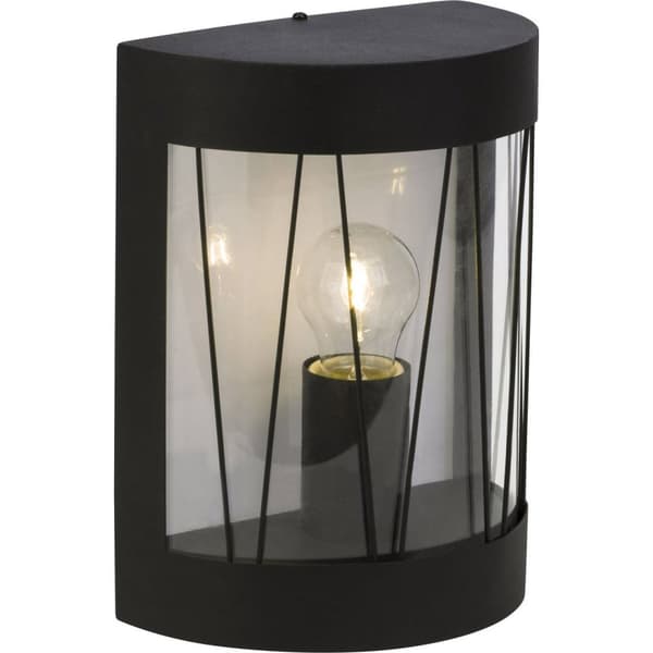 BRILLIANT lampe Reed udendørs væglampe sort mat | 1x A60, E27, 40W, egnet til normale lamper (medfølger ikke) | Skala A ++ til E | IP beskyttelsesklas