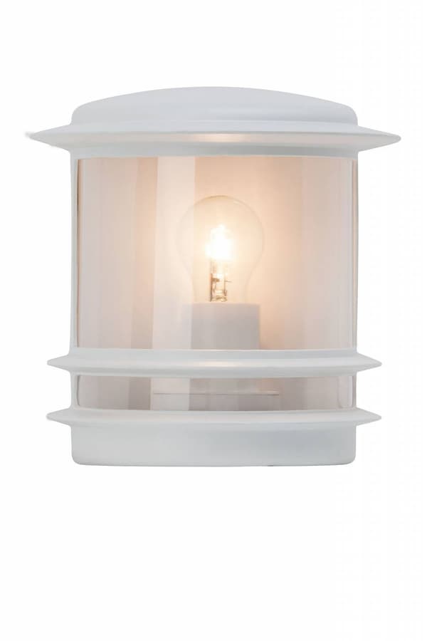 BRILLIANT lampe Hollywood udendørs væglampe hvid | 1x A60, E27, 60W, egnet til normale lamper (medfølger ikke) | Skala A ++ til E | IP beskyttelseskla