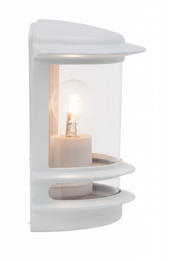 BRILLIANT lampe Hollywood udendørs væglampe hvid | 1x A60, E27, 60W, egnet til normale lamper (medfølger ikke) | Skala A ++ til E | IP beskyttelseskla