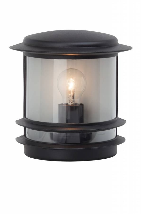 BRILLIANT lampa Hollywood utomhusvägg ljus svart | 1x A60, E27, 60W, lämplig för normala lampor (ingår ej) | Skala A ++ till E | IP-skyddsklass: 44 -