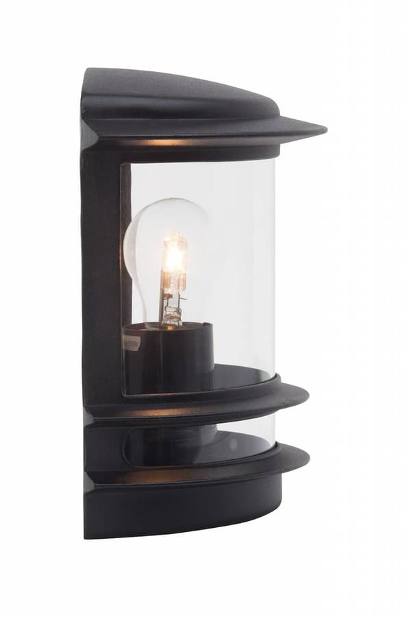 BRILLIANT lampa Hollywood utomhusvägg ljus svart | 1x A60, E27, 60W, lämplig för normala lampor (ingår ej) | Skala A ++ till E | IP-skyddsklass: 44 -