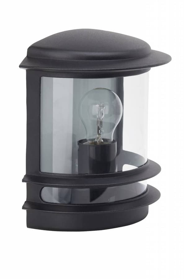 BRILLIANT lampa Hollywood utomhusvägg ljus svart | 1x A60, E27, 60W, lämplig för normala lampor (ingår ej) | Skala A ++ till E | IP-skyddsklass: 44 -