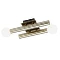 Miniatyrbillede 1 af 2: BRILLIANT lampe Lucky væglampe 2-flammer messing antik | 2x QT14, G9, 18W, velegnet til stiftlamper (medfølger ikke) | Skala A ++ til E | Velegnet til