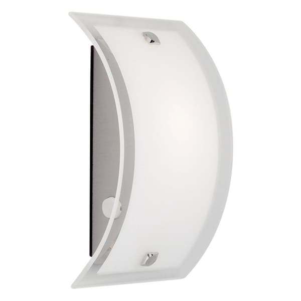 BRILLIANT lampa Elysee vägglampa rostfritt stål / vit | 1x C35, E14, 40W, lämplig för ljuslampor (ingår ej) | Skala A ++ till E | IP-skyddsklass: 21 -