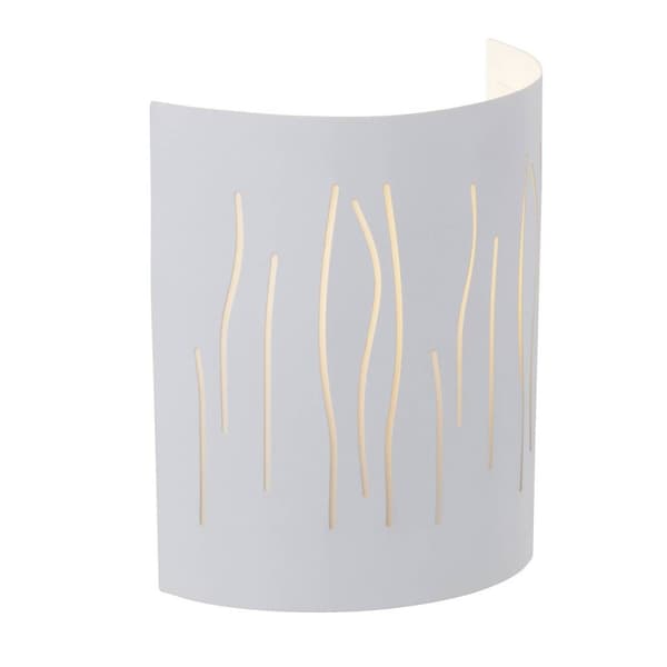 BRILLIANT lampa Kinley vägg halvskal vit | 1x A60, E27, 40W, lämplig för normala lampor (ingår ej) | Skala A ++ till E | Lämplig för LED-lampor