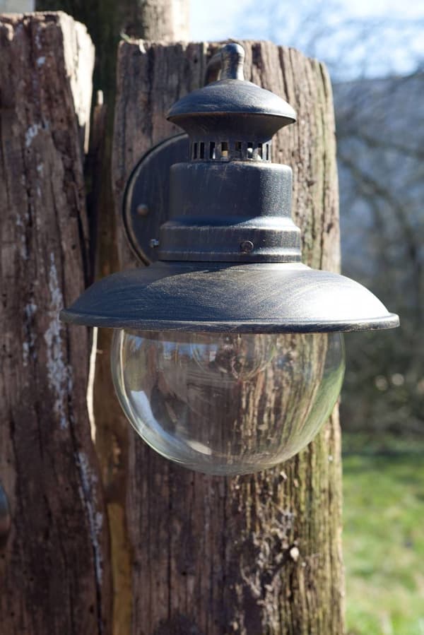 BRILLIANT lampe Artu udendørs væglampe hængende sort guld | 1x A60, E27, 60W, egnet til normale lamper (medfølger ikke) | Skala A ++ til E | IP beskyt